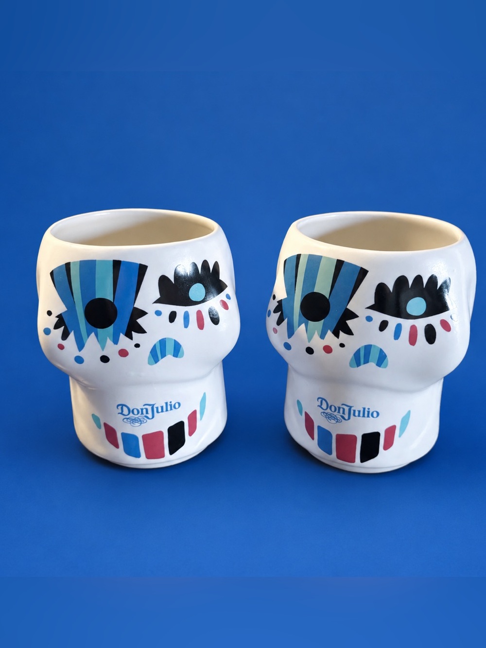Don Julio Ceramic Art Cups Set of 2 – Claudio Limón Design – Tequila Bar Decor